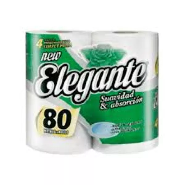 Papel Higienico Elegante 4X80 10/Bulto