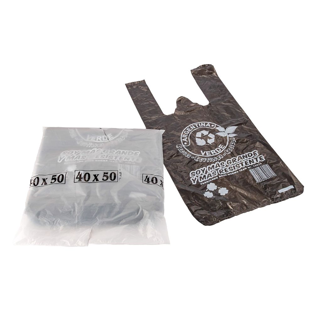 Bolsa Camiseta 45X55 Arg Negra Mp - 1000/Bulto