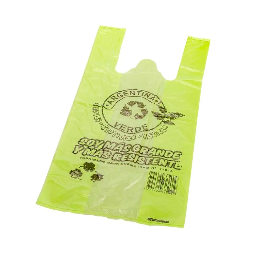 Bolsa Camiseta 45X55 Arg Verde Mp - 1000/Bulto
